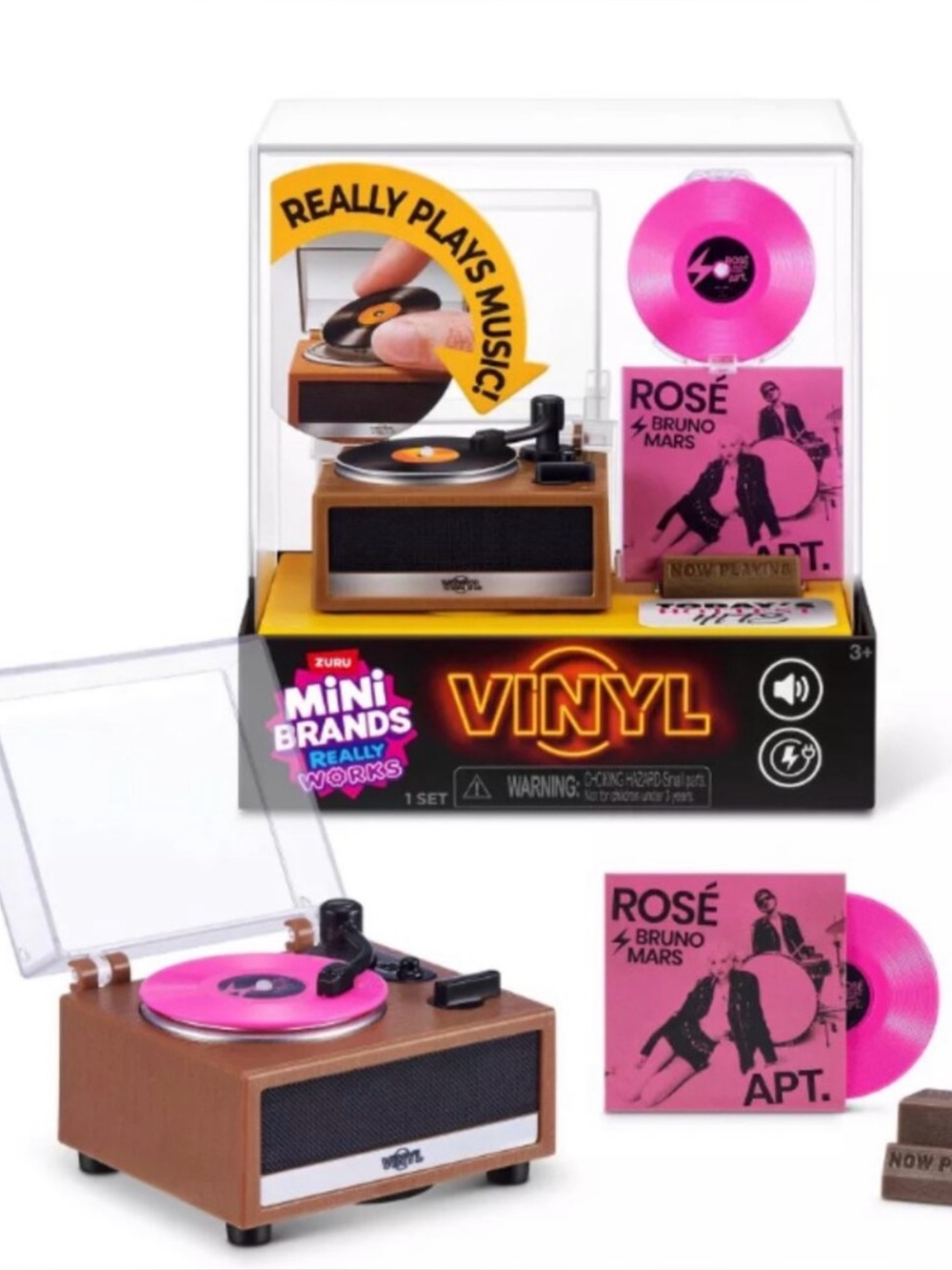 Zuru Mini Brands Vinyl Toy Record Music Player Really Works Brand New